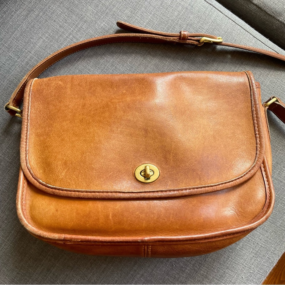 Vintage Coach City Bag British Tan